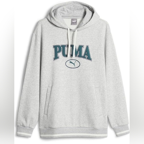 Puma Other - NWOT PUMA Men's Squad Light Grey Heather Hoodie Sweater Size S MSRP $60